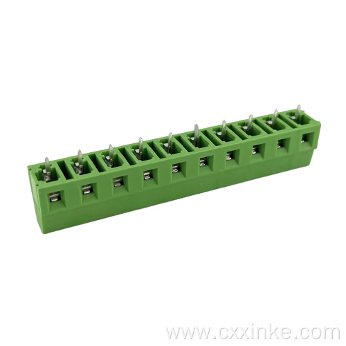 10 position Screw-type PCB terminal block in-line connector